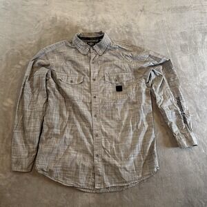 Harley Mens Button Up Shirt with Logo Men's Large